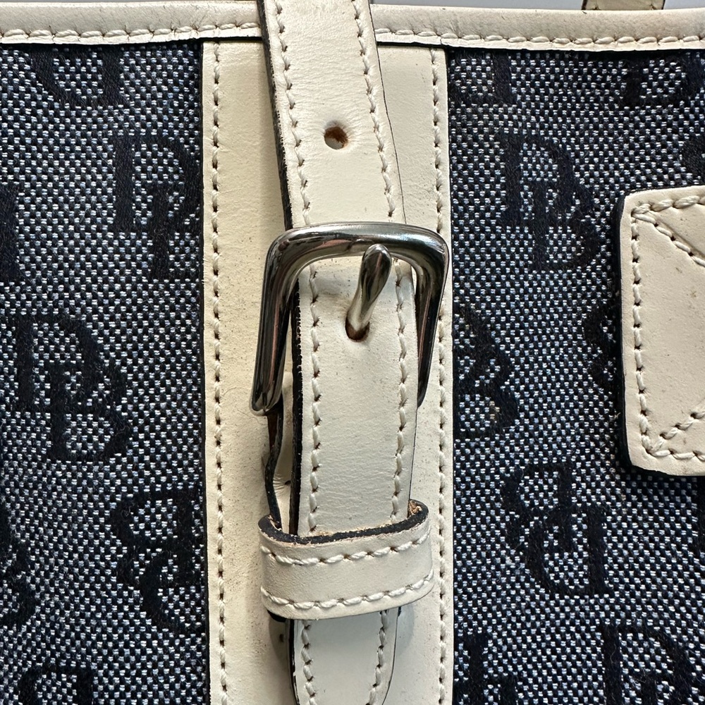 Dooney & Bourke Black and Cream Logo Tote - Picture 7 of 9